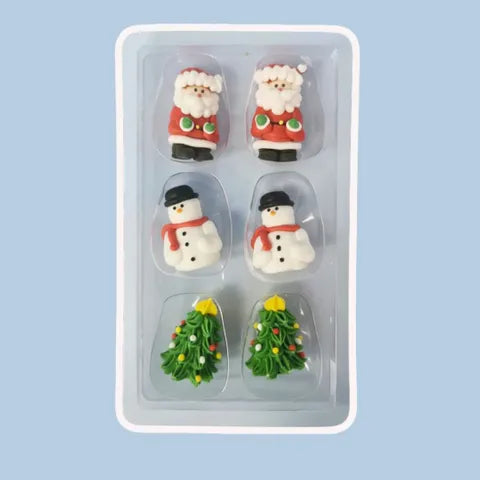 3D Christmas Sugar Decorations Set