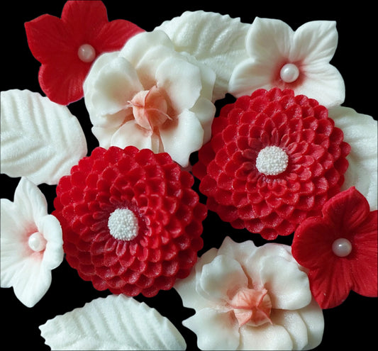 Flower Set - Edible Icing Cake Decorations