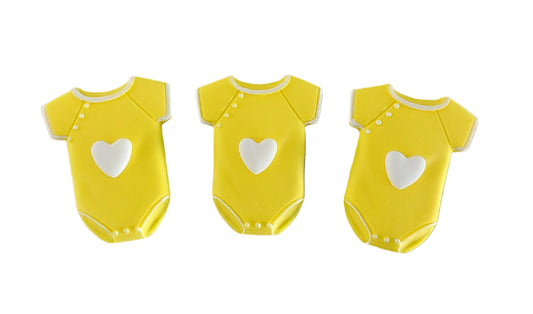 Baby Onesies / Vests x 6 - Edible Cake Decorations