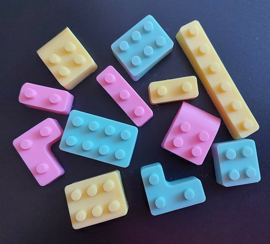 Lego Blocks - Pastels - Edible Chocolate Cake Decorations