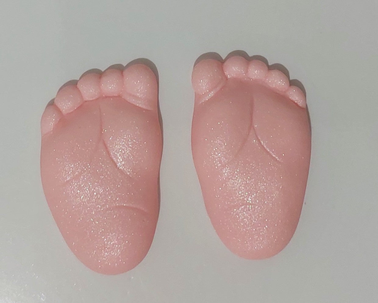 Baby feet edible fondant cake decorations