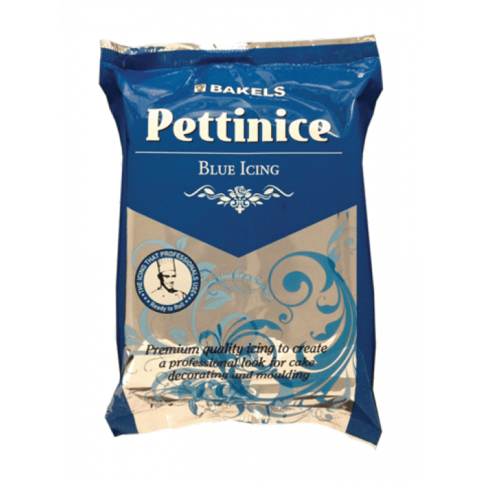 750g Bag of Bakels Pettinice blue fondant icing 
