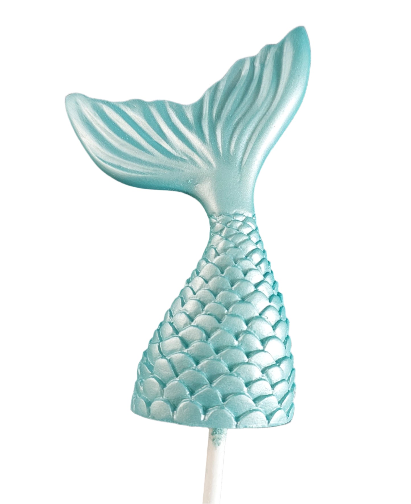 Mermaid Tail - Blue - Edible Chocolate Cake Decoration
