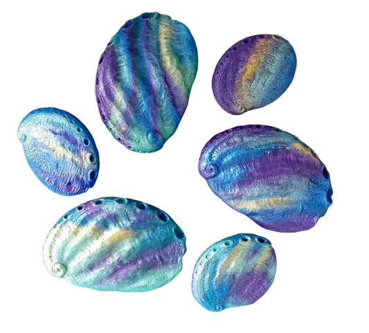 Paua Shells x 9 - Edible Icing Cake Decorations