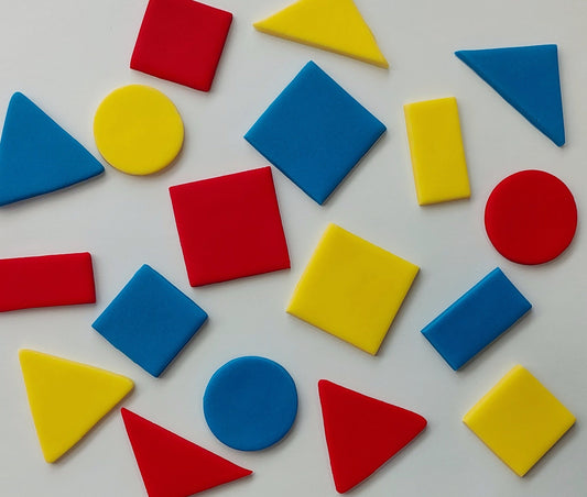 Wiggles Shapes x 18 - Fondant Cake Decorations