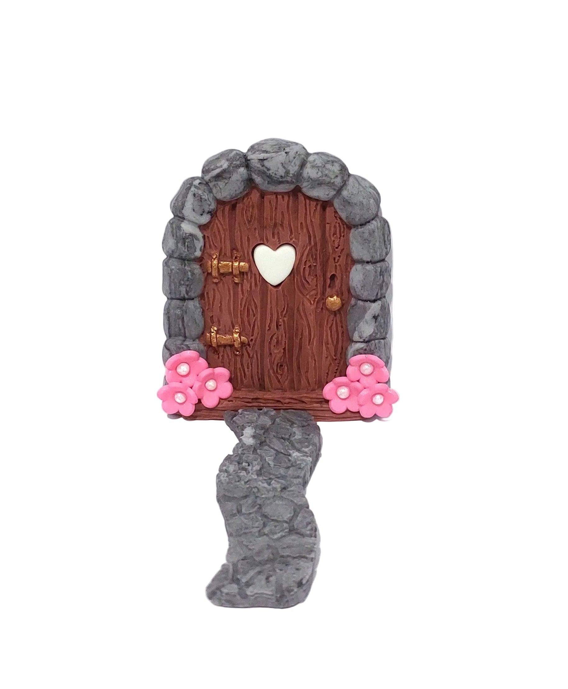 Fairy woodland door and path, edible fondant icing cake decoration