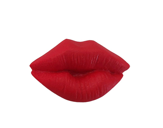 red lips, edible cake decorations