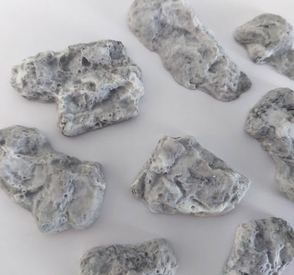 Edible Rocks x 8 - Realistic Fondant Cake Decorations