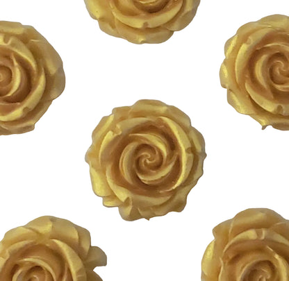 gold rose, edible fondant cake decoration