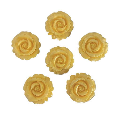 six yellow roses, edible fondant cake decoration